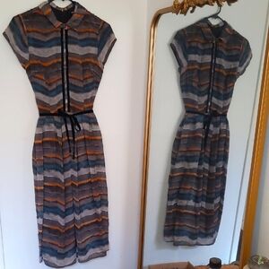 Striped Multicolor Women's Dress eshakti